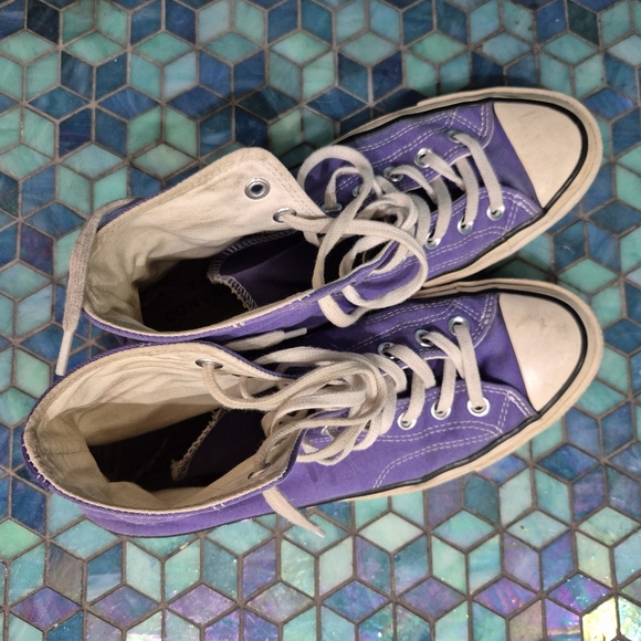 💘 Converse Purple High-Top Sneakers Mens 8 - Picture 6 of 13